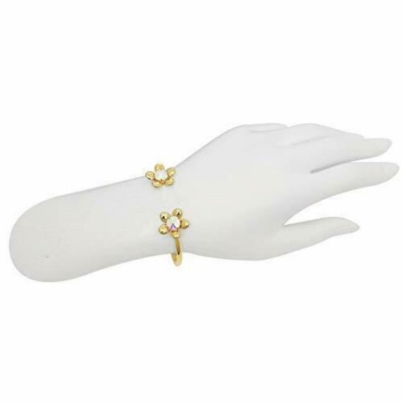 Kate Spade Goldtone Sunset Blooms Flower  Bracelet - Picture 2 of 2